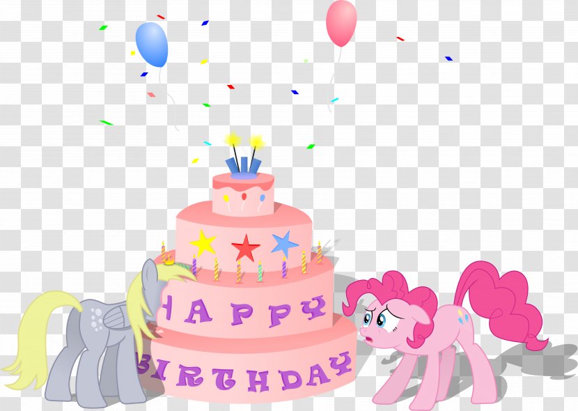 Birthday Cake Pony Pinkie Pie Scootaloo - Happy To You - Card Transparent PNG