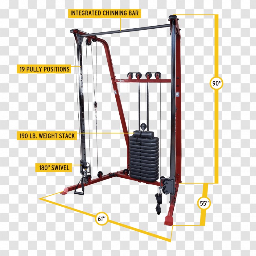 Functional Training Fitness Centre Exercise Physical Cable Machine - Chinup - Equipment Transparent PNG