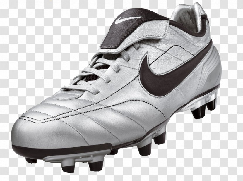 Nike Tiempo Football Boot Cleat - Silver Sneakers Transparent PNG