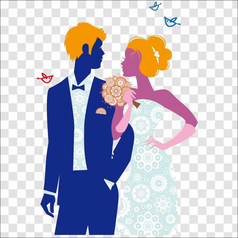 Wedding Invitation Bride Marriage Boyfriend Drawing - Happiness - Ceremony Transparent PNG