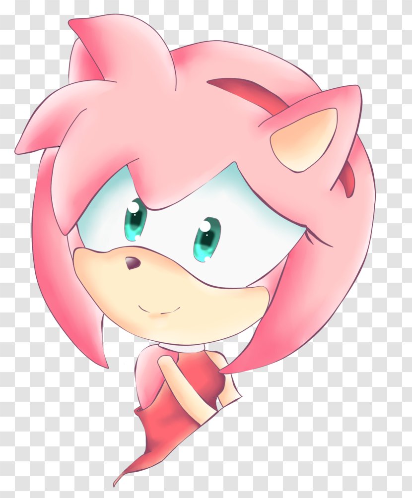 Amy Rose Sonic The Hedgehog Shadow - Watercolor Transparent PNG