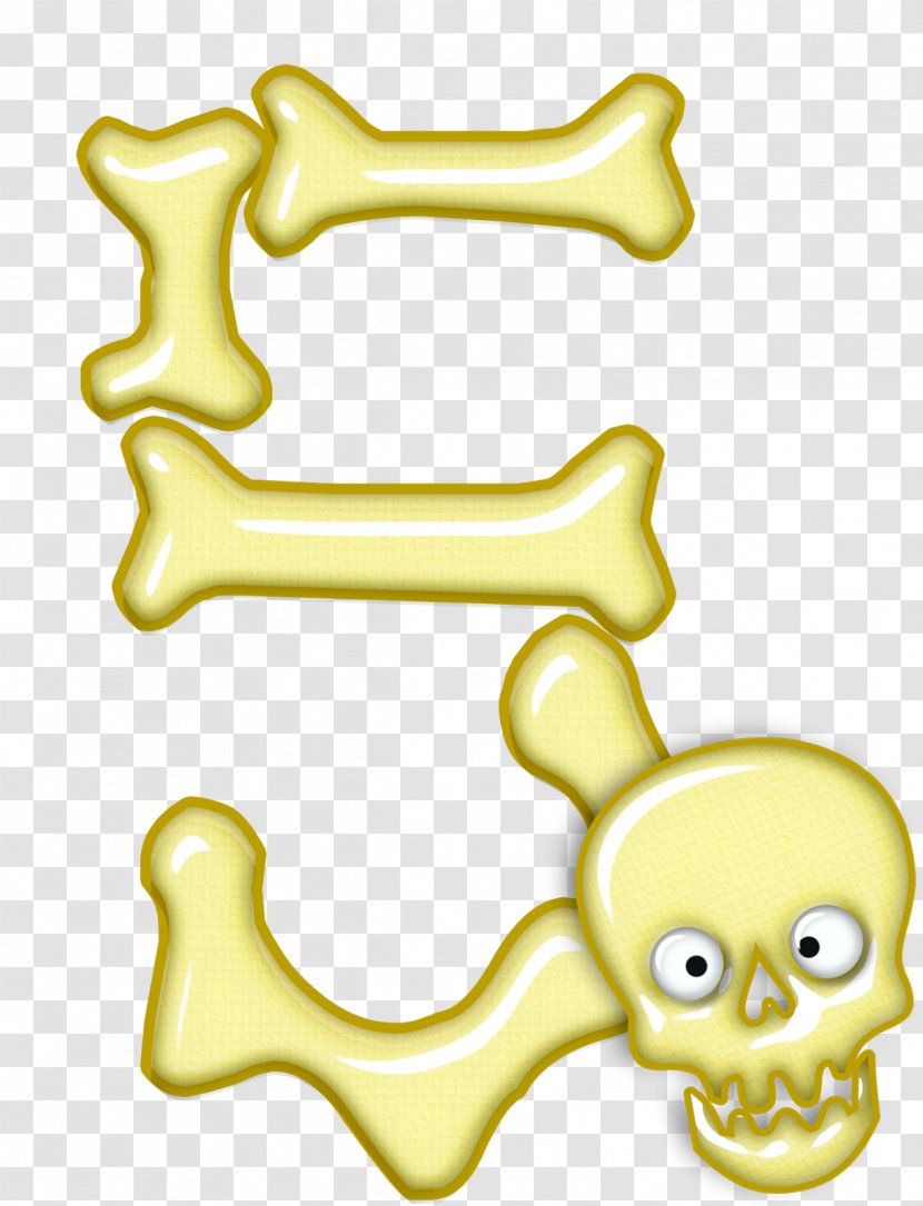 Bone Alphabet Letter Halloween Font - Em Transparent PNG