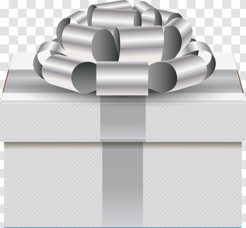Ribbon Decorative Box - Material - Vector Painted Silver Gift Boxes Transparent PNG