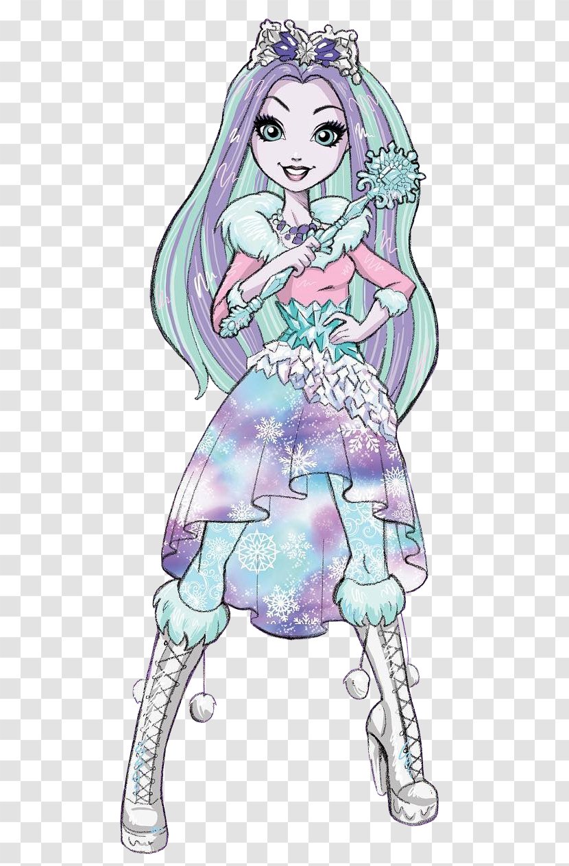 Ever After High Epic Winter: A Wicked Winter Snow Day Doll Monster - Watercolor Transparent PNG