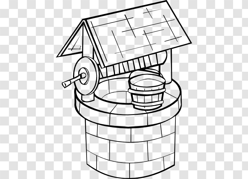 Water Well Clip Art - Black And White - Fickle Cliparts Transparent PNG