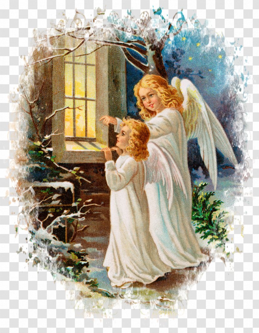 Ansichtkaart Christmas Card Holiday Greeting & Note Cards - Angel Transparent PNG
