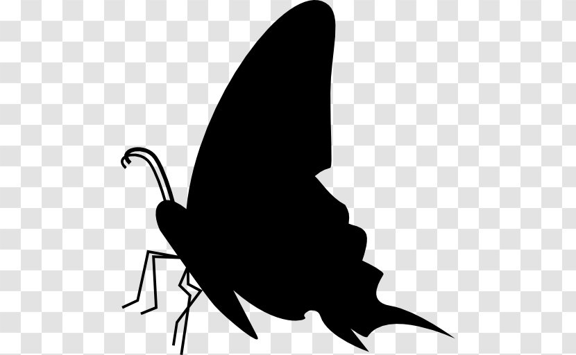 Butterfly Silhouette Animal - Monochrome Transparent PNG