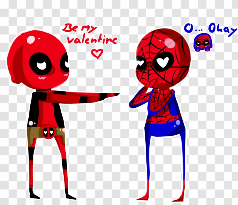 Spider-Man Deadpool Valentine's Day Clip Art - Flower - Valentine Cliparts Transparent PNG