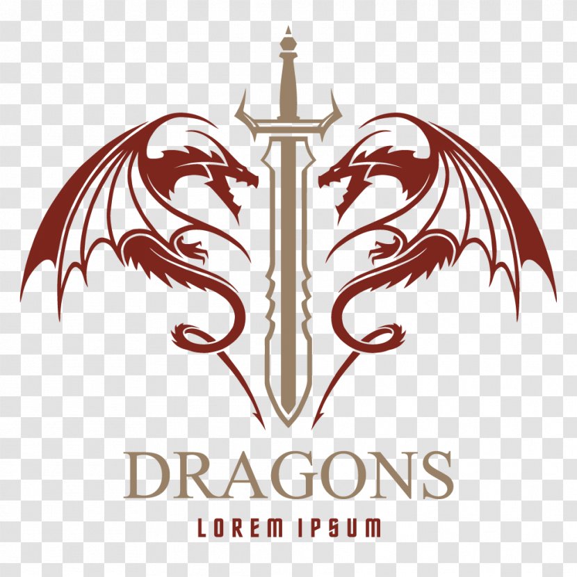 Logo Sword - Brand - Dragon And Transparent PNG