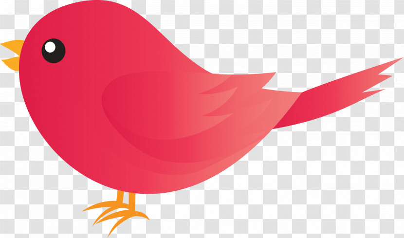 Bird Red Beak Pink Cardinal Transparent PNG