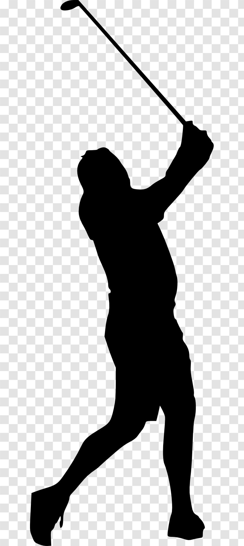 Silhouette Photography - Black And White - Golfer Transparent PNG