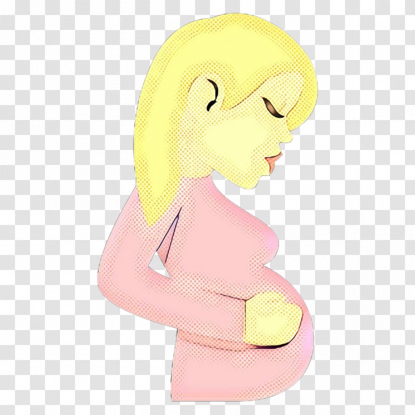 Yellow Cartoon Pink Head Wig - Neck - Animation Toy Transparent PNG