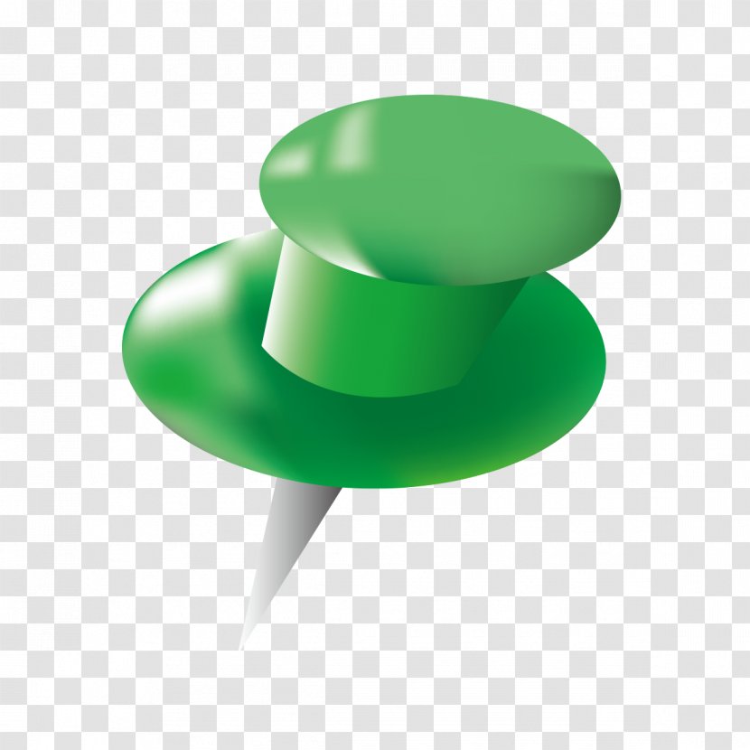 Green Clip Art - Nail - Pushpin Graphic Transparent PNG
