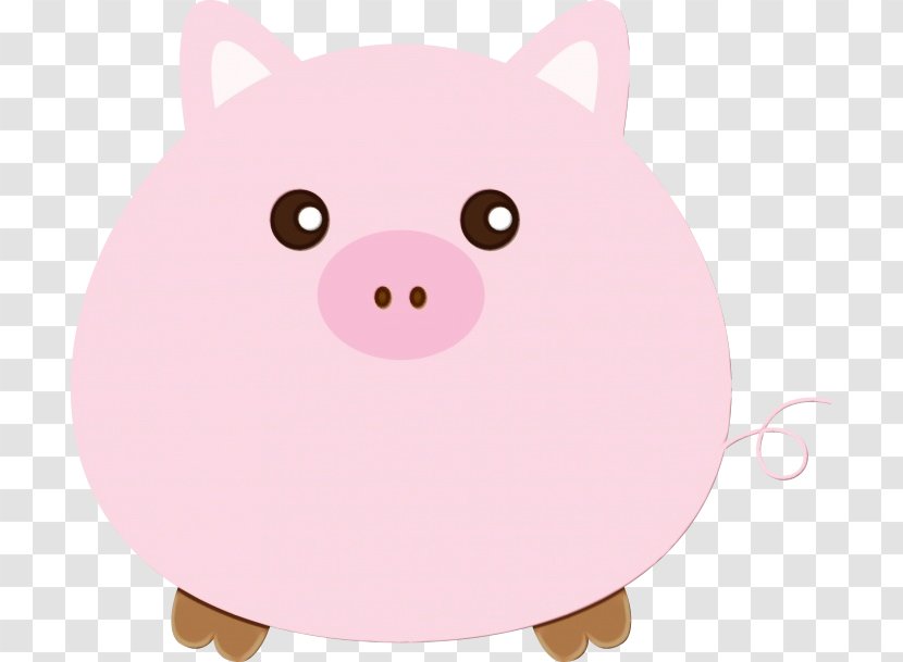 Pink Cartoon Domestic Pig Suidae Snout - Livestock Transparent PNG