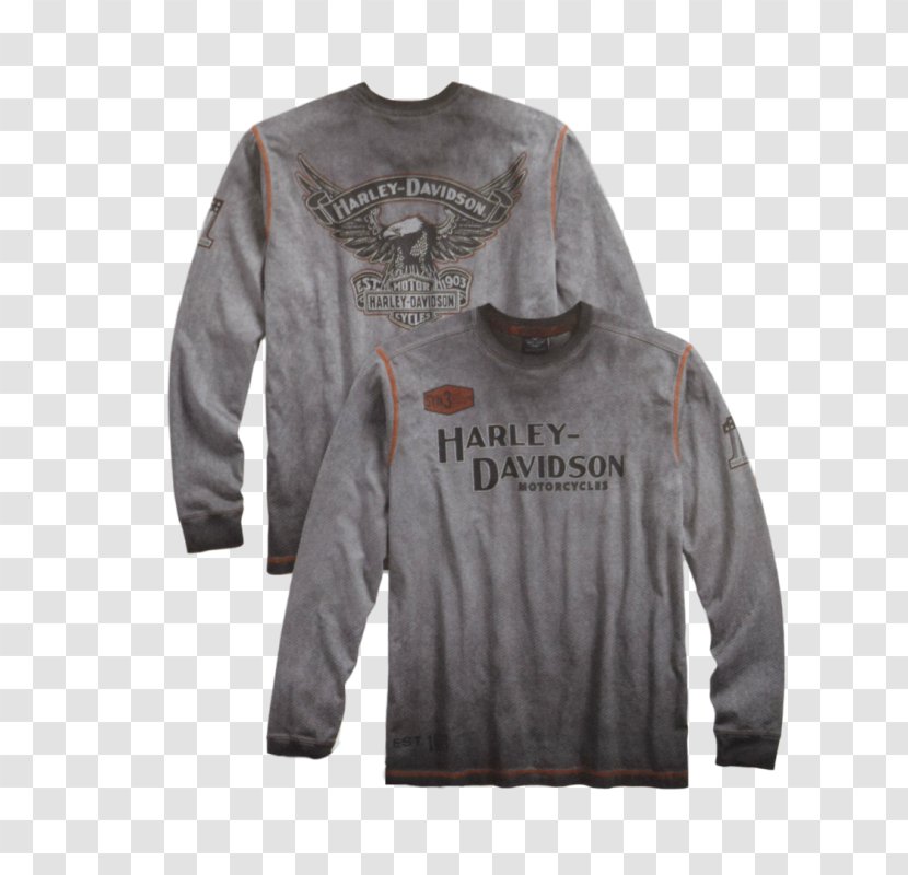 Long-sleeved T-shirt Hoodie Harley-Davidson - Jacket Transparent PNG