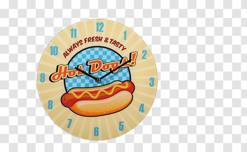 Hot Dog Wall Clocks Fast Food - Restaurant Transparent PNG