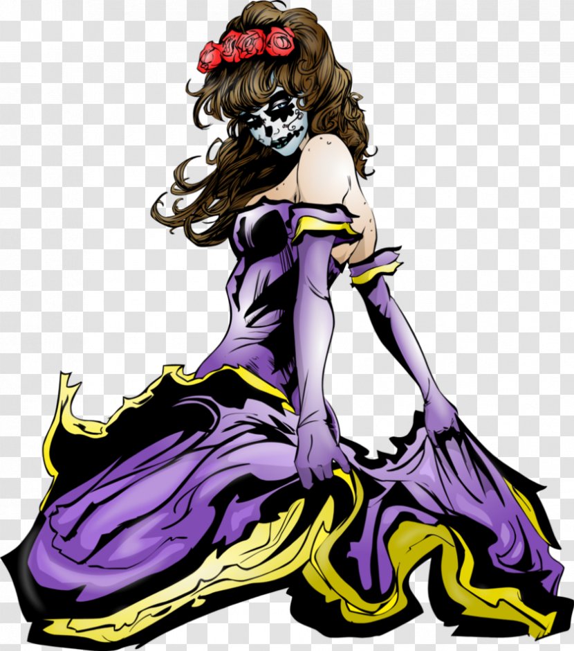 Calavera Day Of The Dead Death - Purple Transparent PNG