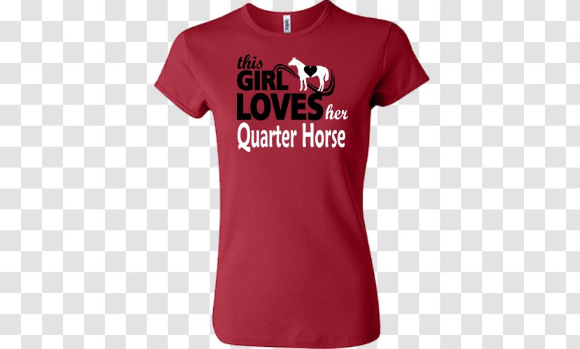 T-shirt Sleeve Logo Font - Red - Quarter Horse Transparent PNG