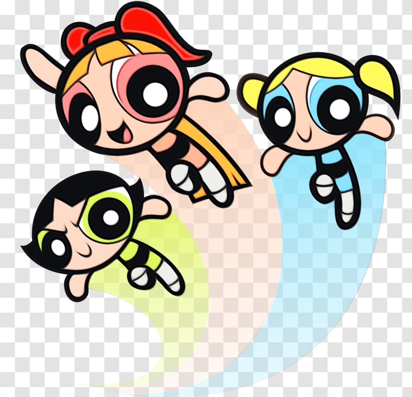 Bubbles Powerpuff Girls - Yellow - Smile Happy Transparent PNG