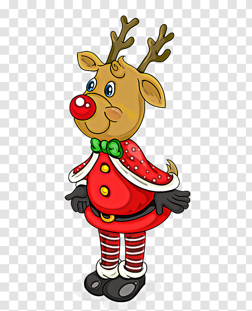 Cartoon Christmas Happy Deer Pleased Transparent PNG