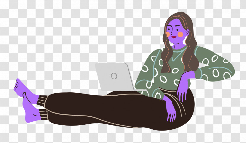 Relaxing Lady Woman Transparent PNG