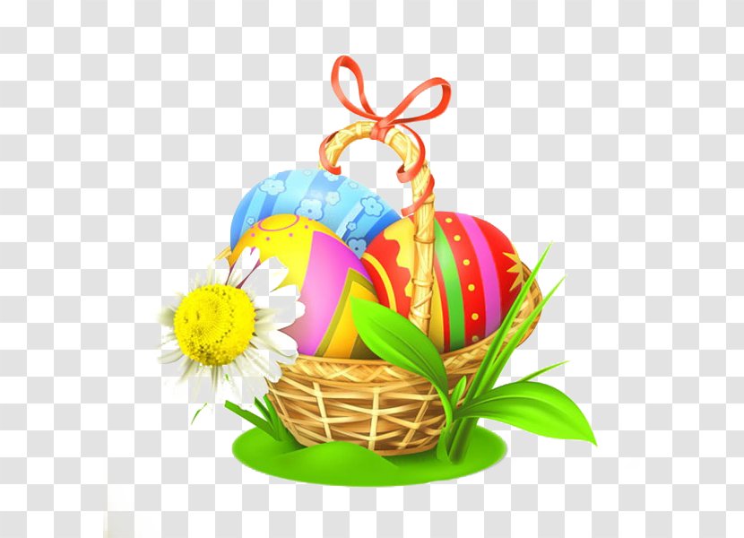Easter Bunny Basket Happiness Good Friday - Painted Western Culture Of Eggs Transparent PNG