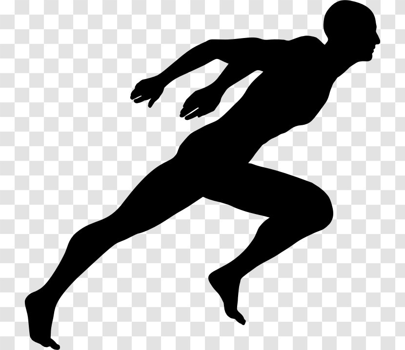 Running Sprint Silhouette - Cartoon Transparent PNG