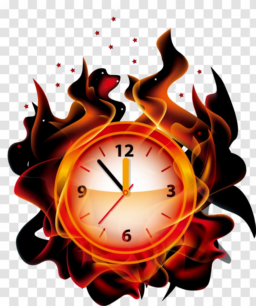 Flame Download - Fire - Alarm Clock Transparent PNG