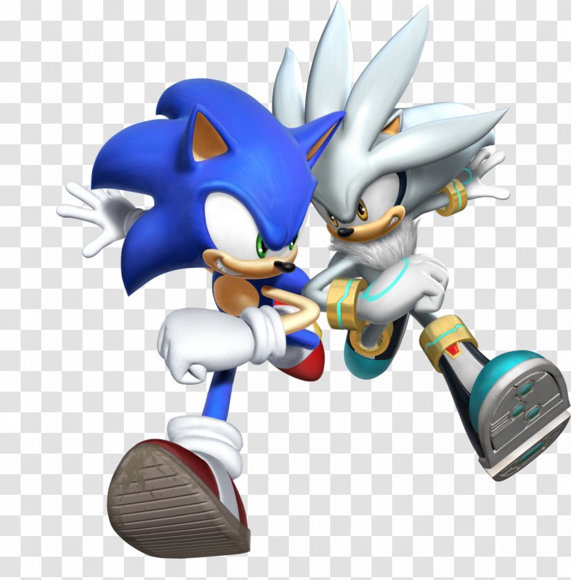 Sonic The Hedgehog Rivals Shadow Silver Sega - Action Figure Transparent PNG