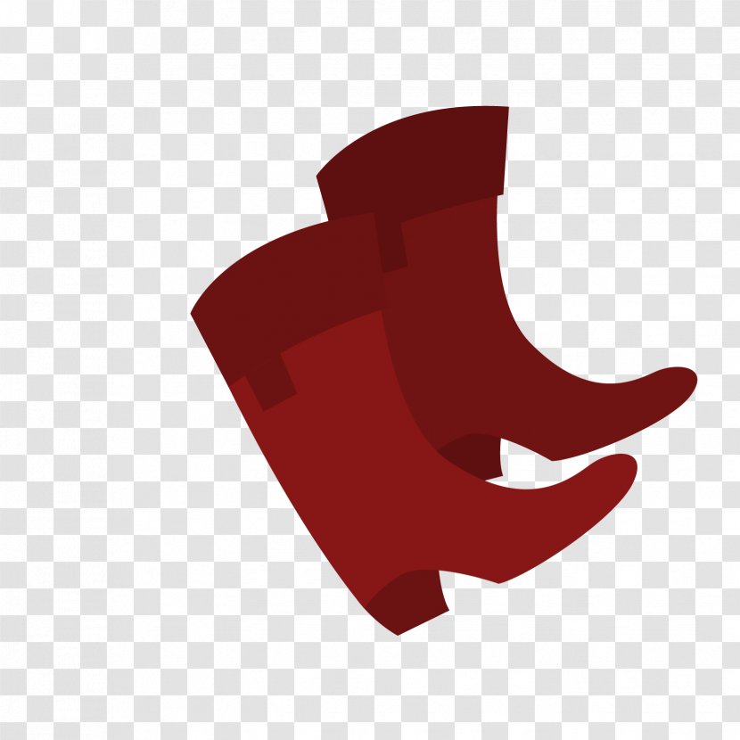 High-heeled Footwear Boot - Designer - Vector Red Boots Transparent PNG