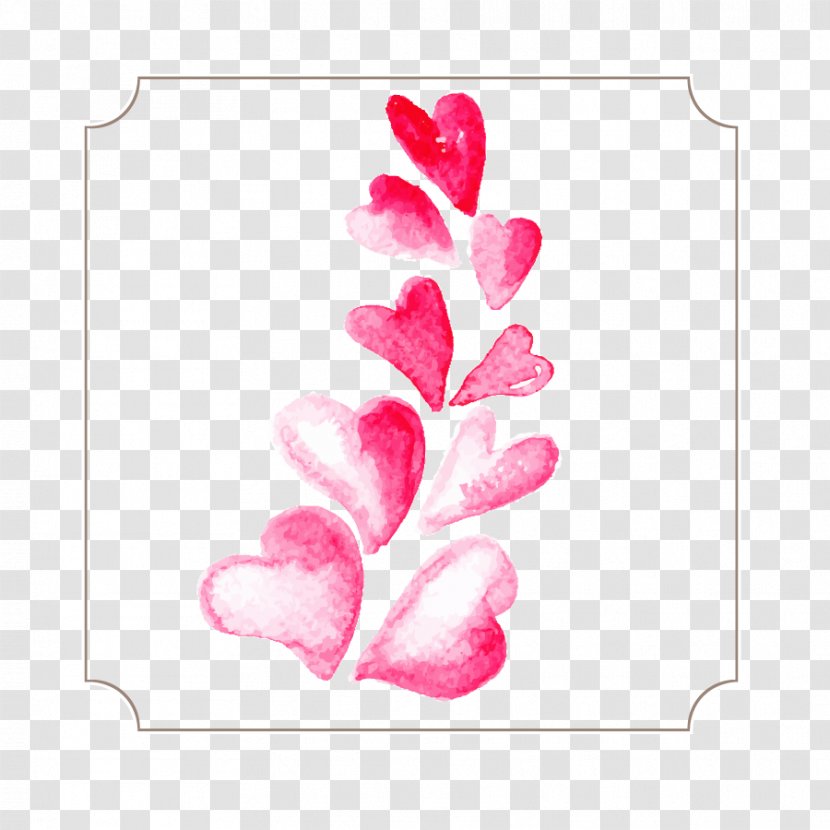 Adobe Illustrator Pink Red - Heart Background Vector Transparent PNG