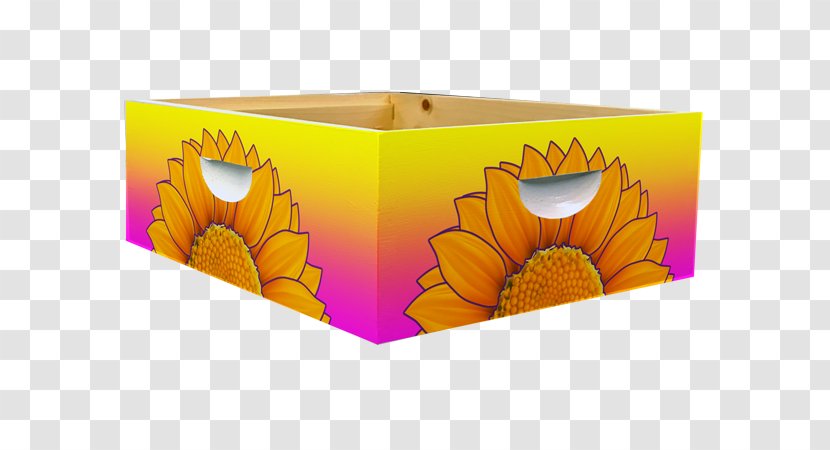 Beehive Box Honey Super Bee - Painting - Honeybee Sunflowers Transparent PNG