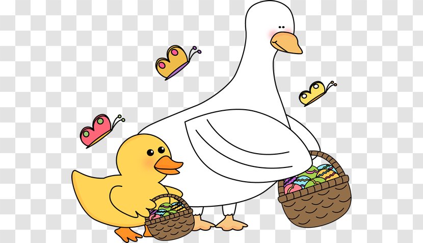 Easter Bunny Baby Ducks Goose Duckling - Water Bird - Cliparts Transparent PNG