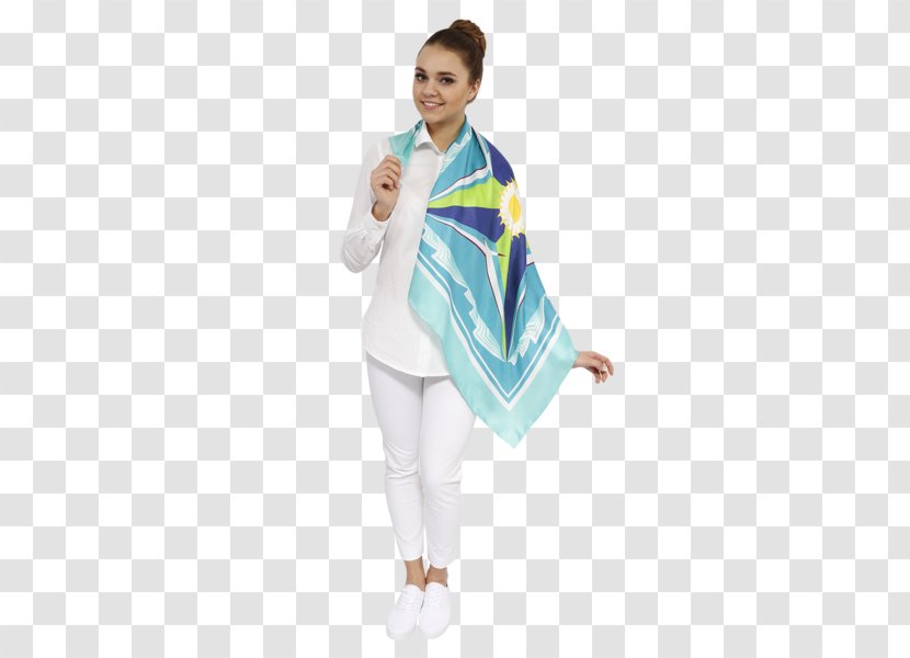 Costume Scarf Silk Outerwear Clothing Accessories - Blue Transparent PNG