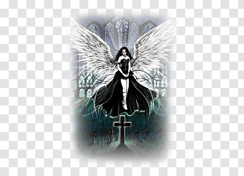 Fallen Angel Gothic Art Azrael - Cartoon - Vh Transparent PNG