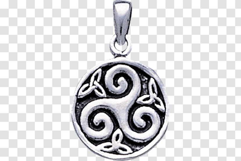 Earring Silver Triskelion Charms & Pendants Celts - Symbol Transparent PNG