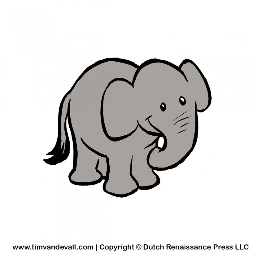 Elephant Drawing Clip Art - Gray Cliparts Transparent PNG