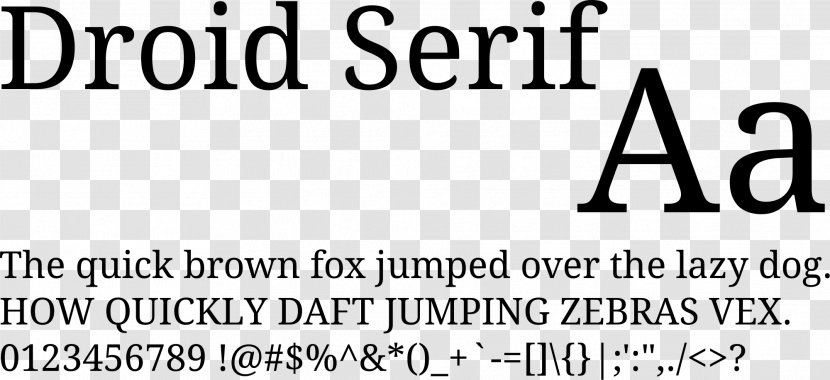 Droid Fonts Typeface Serif TrueType Font - Android Transparent PNG