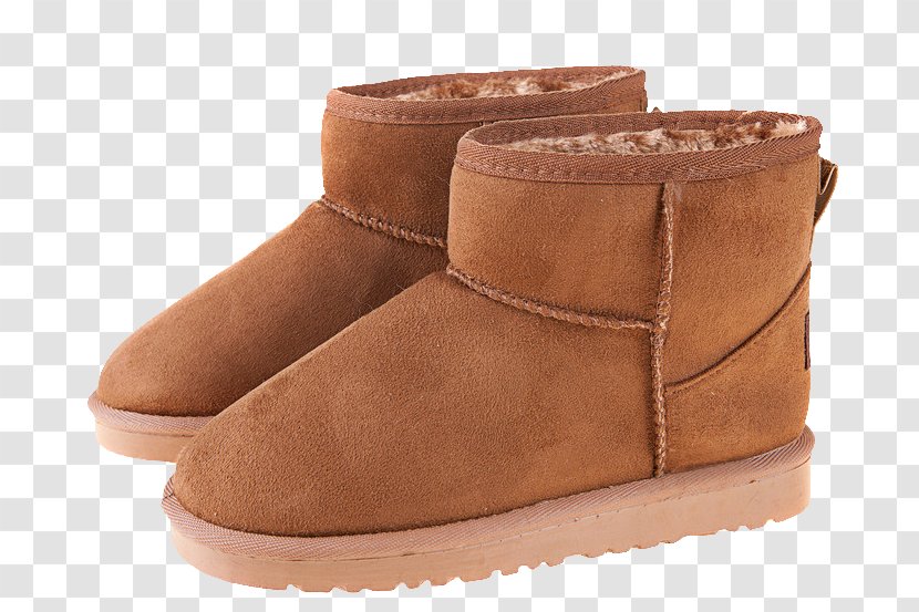 Snow Boot Shoe Slipper - Brown Boots Transparent PNG