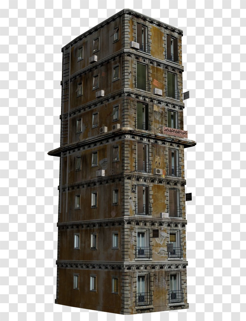 High-rise Building Facade Condominium - Low Poly - Old Transparent PNG