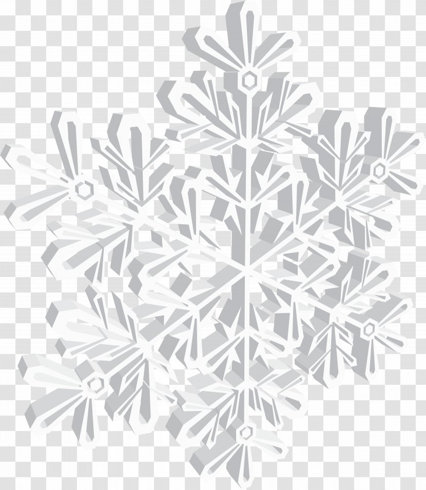 Snowflake Clip Art - Winter - White 3D Clipart Image Transparent PNG