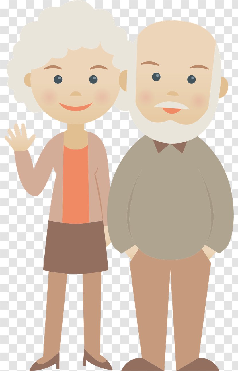 Old Age Grandparent Image Vector Graphics - Standing - Ancianos Design Element Transparent PNG