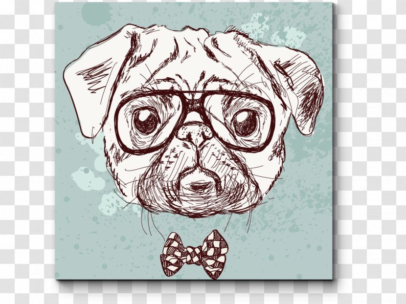 Pug Mug Puppy Hipster Transparent PNG