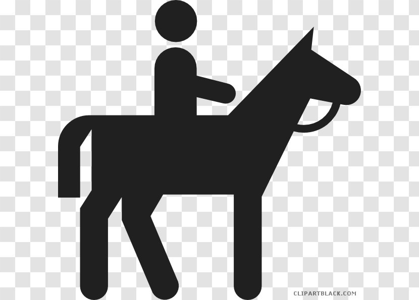 Horse&Rider Equestrian Vector Graphics Clip Art - Monochrome - Horse Transparent PNG