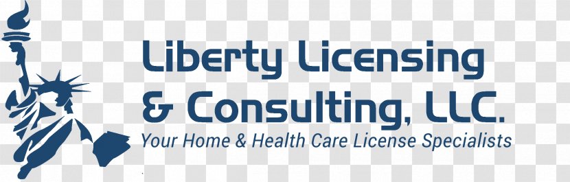 Logo Brand Home Care Service Liberty Licensing & Consulting, LLC. Font - Blue - Lic Transparent PNG