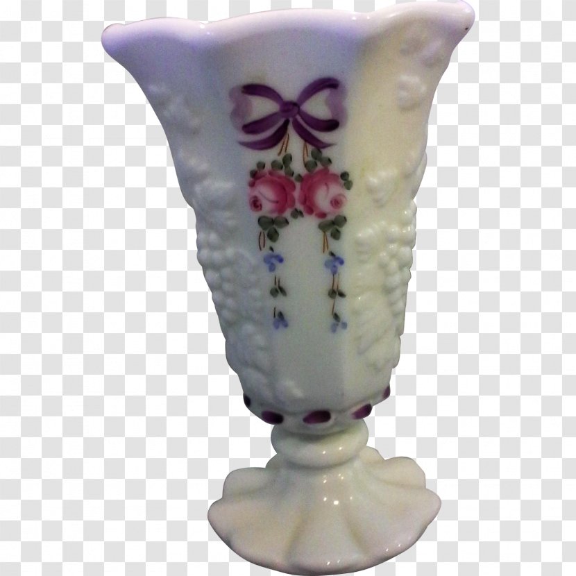 Ceramic Vase Glass Urn Artifact - Hand Painted Grapes Transparent PNG