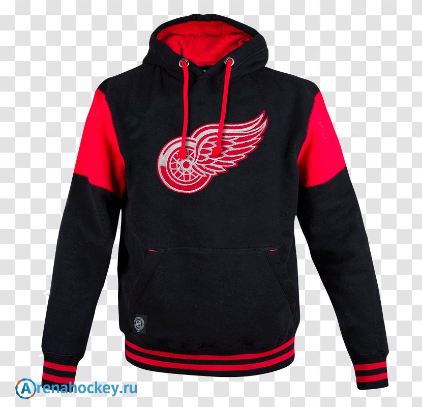 Hoodie Detroit Red Wings Толстовка National Hockey League Ice - Sleeve - Hood Transparent PNG