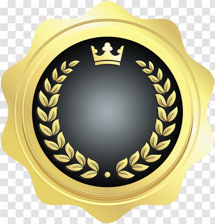 Yellow Emblem Logo Circle Metal Transparent PNG