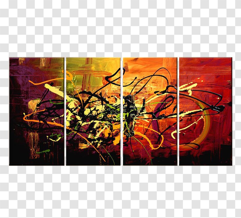 Modern Art Abstract Contemporary Painting - Material - Color Spray Transparent PNG