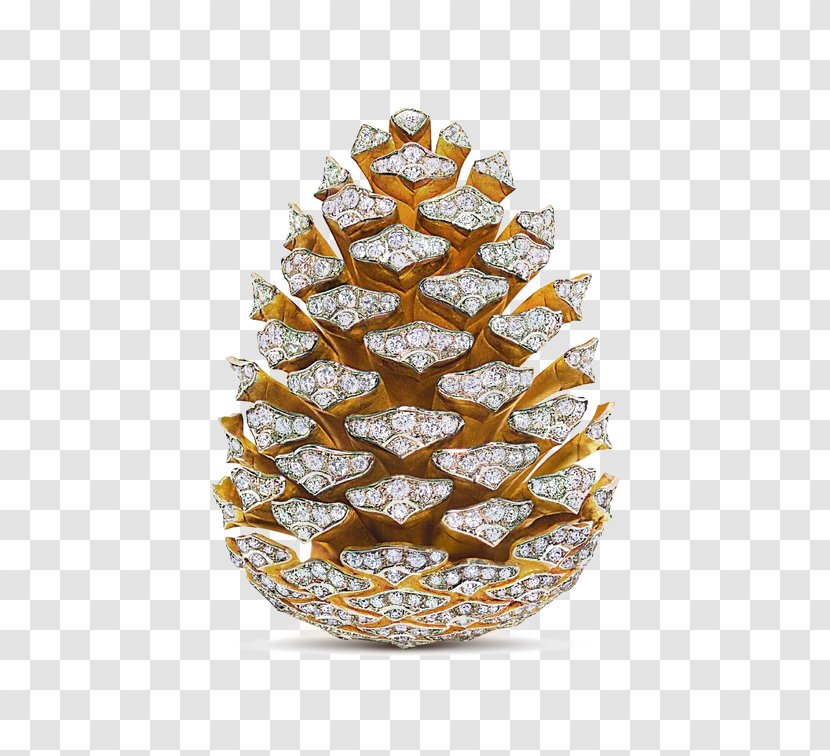 Jewellery Conifer Cone Diamond Brooch Verdura - Pineal Transparent PNG